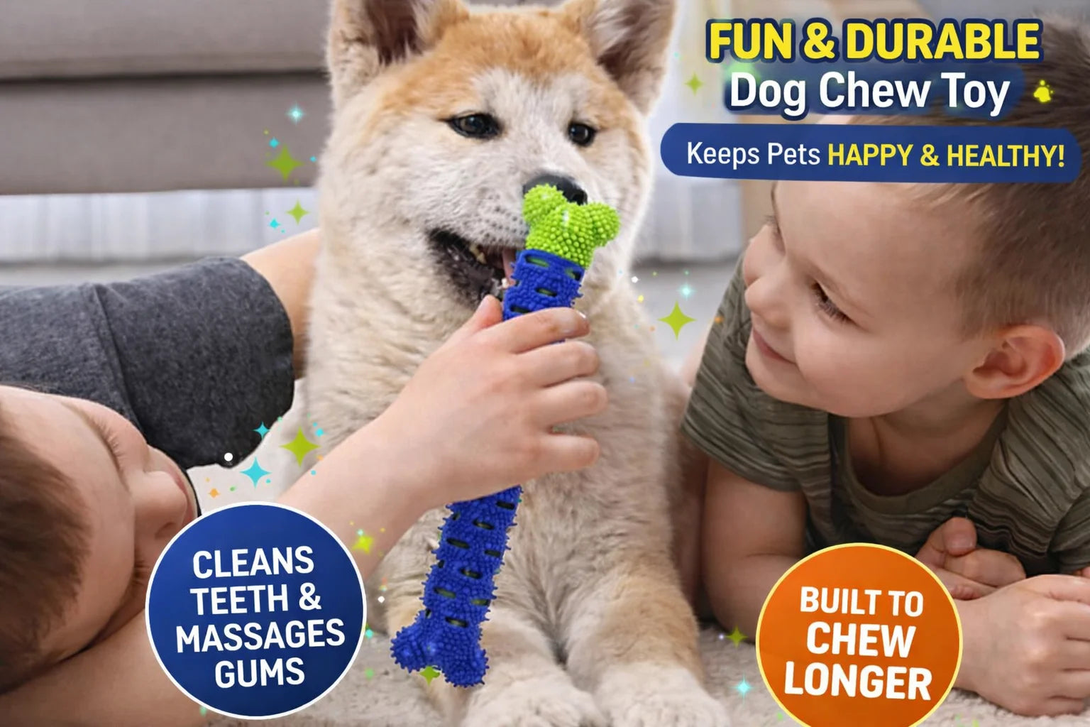 2 In 1 Chew Toy And Dental Care Stick