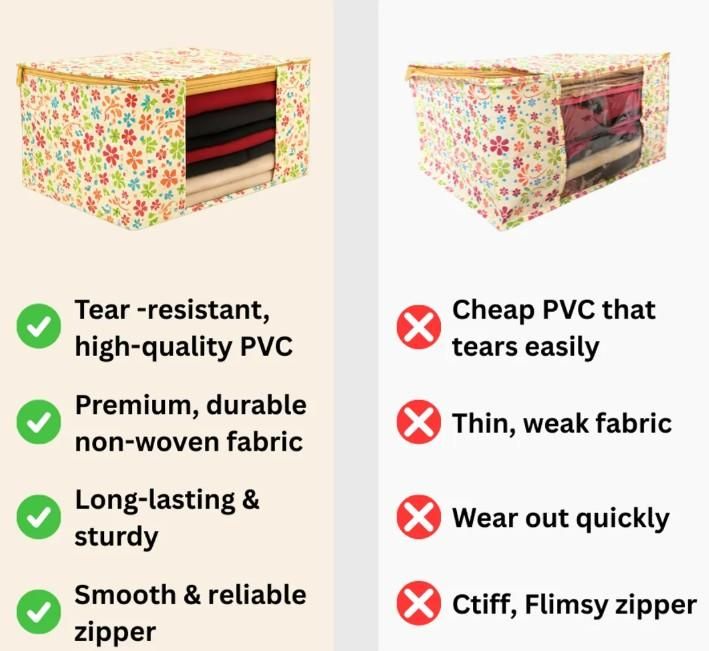 High Quality Ivory Flower Printed Saree Cover