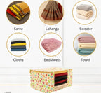 High Quality Ivory Flower Printed Saree Cover