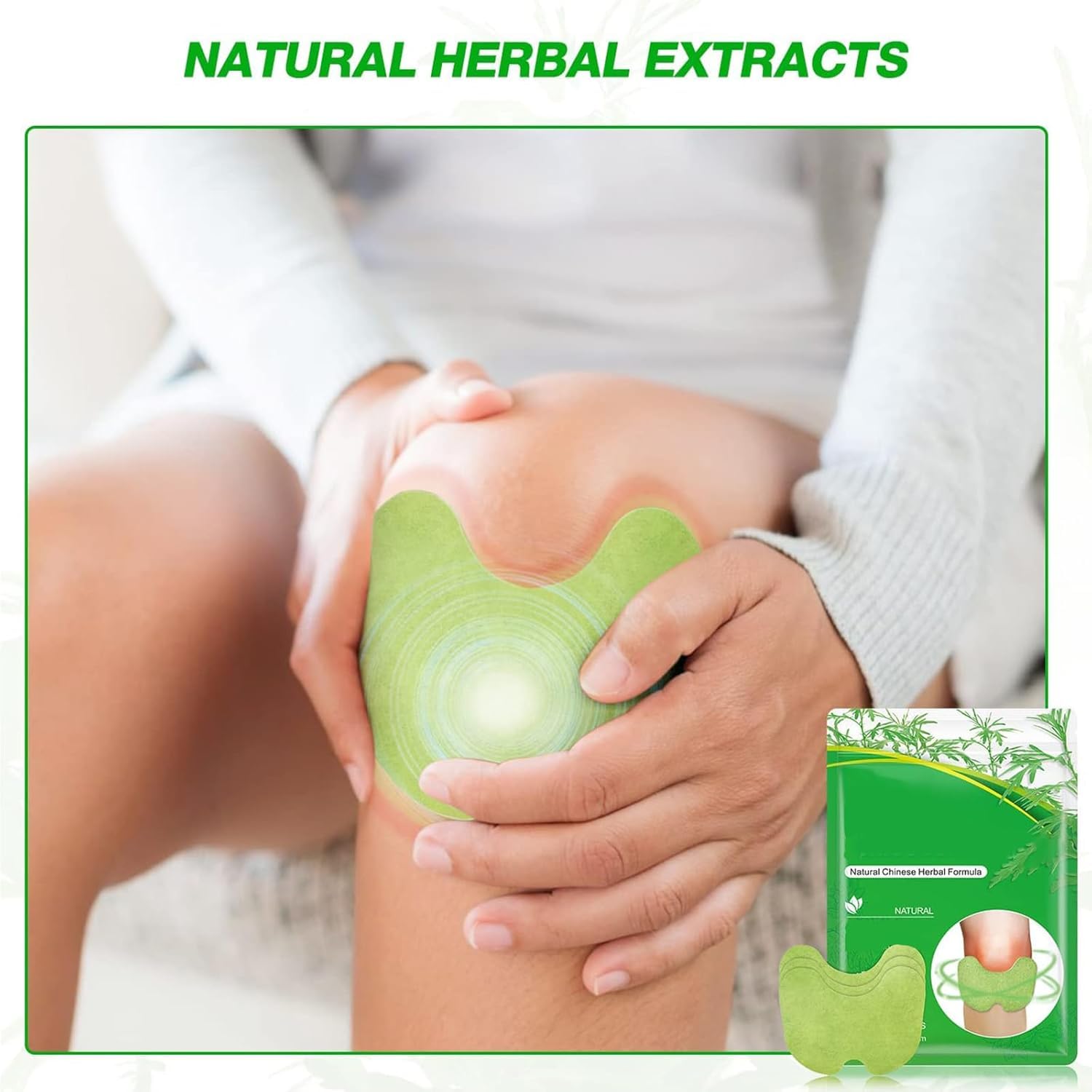 Herbal Self-Heating Knee Pain Relief Patches – Fast Soothing Comfort